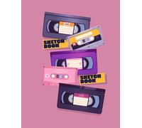 Cute Vintage Retro Sketch Book, Sketchpad for Teens, Adults: Retro VHS & Cassette Tape Sketchbook - Nostalgic 80s 90s Aesthetic Drawing Pad