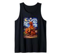 Cute Vizsla Playing Guitar Whimsical Art Dog Music Camping Camiseta sin Mangas