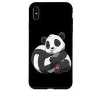 Cute Volleyball Panda Hugging Volleyball Carcasa para iPhone XS MAX