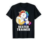 Cute Volleyball Unicorn Bester Trainer Coach Camiseta