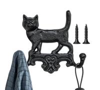 Cute Wall Hook Set, Cat Shape Iron Hooks, Hanging Organizer with Strong Load Feature, Compact Vintage Storage Rack Unit, Durability Animal Hook with Farmhouse Style, Key Holder for Kitchen Use
