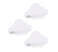 Cute Wall Shelves - 3 Pieces Cloud-Shaped Organizer | Modern Floating Shelf For Kid's Room Bathroom Kitchen Workplace Dorm, Book Plant Doll Perfume Makeup Vanity Nursery Decorative Display Set