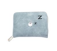 Cute Wallet Women, Multifunctional PU Leather Small ID Card Purse with Foldable Design Cash Card Wallet for Girls Ladies Teens Storage (Azul)