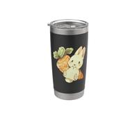 Cute Watercolor Kawaii Kids Girls Women Carrot Bunny Lover Vaso térmico de acero inoxidable de doble pared