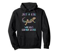 Cute Watercolor Lizard Just A Girl Who Loves Leopard Geckos Sudadera con Capucha