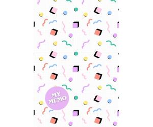 Cute Wavy Lines and Various Shapes Notebook: 6 x 9 inches with 120 lined grid pages