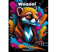 Cute Weasel Coloring Book: Adorable Playful Critter Designs for Toddlers!