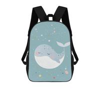 Cute Whale Illustration with Colorful Dots Mochilas Para Niños Mochilas Escolares Mochila Escolar Para Niños Impresa En 3D Mochilas De Viaje De Moda Para Niños De Primaria Y Secundaria 17inch