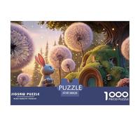 Cute White Rabbit Carrying An Easter Bag 1000 Pièces Rompecabezas Whimsical Fairy Tale Desafiante Único para Adultos Juego De Desafío Difícil 38x26cm/1000pcs