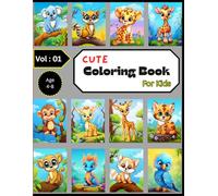 Cute Wild Animal Coloring Book for All Ages | Sweet Safari Friends for Kids & Beginners | Fun, Relaxing, and Stress-Free Animal Designs | Adorable ... | Size: 8.5 x 11 inches with 80 Pages Vol: 01