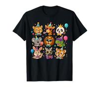 Cute Wild Animals Birthday Party Safari Zoo Squad Camiseta