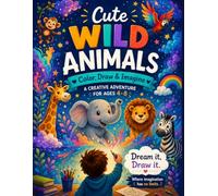 Cute Wild Animals: Color, Draw & Imagine Your Own Magical Creatures: Color, Draw & Imagine! A Fun Wild Animal Coloring and Drawing Activity Book for Kids Ages 4-8