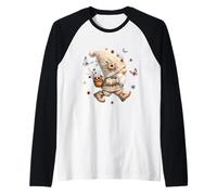 Cute Wildflower GNOME For Women and Summer Floral Butterfly Camiseta Manga Raglan