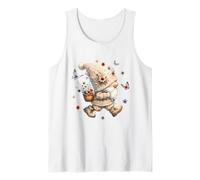 Cute Wildflower GNOME For Women and Summer Floral Butterfly Camiseta sin Mangas