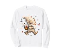 Cute Wildflower GNOME For Women and Summer Floral Butterfly Sudadera