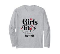 Cute Wine Girls Trip Brasil Viajes Vacaciones Manga Larga