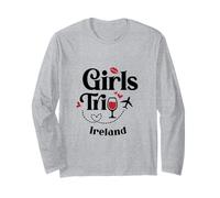 Cute Wine Girls Trip Irlanda Viajes Vacaciones Manga Larga