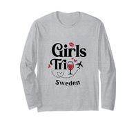 Cute Wine Girls Trip Suecia Viajes Vacaciones Manga Larga