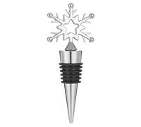 Cute Wine Stopper, Reusable Airtight Zinc Alloy Snowflake Wine Saver Cork for Christmas, Holiday, Wedding, Champagne, Whisky, Alcohol, Home Bar Decor