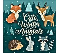 Cute Winter Animals - Coloring Book: Over 40 Aesthetic Forest Animal Pages for Relaxing Winter Creativity - Ideal for Christmas, Holiday Season, Winter Break & Stress Relief