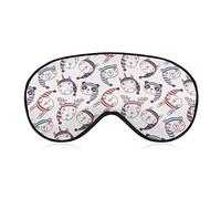 Cute Winter Animals Sleep Eye Mask Soft Sleep Cover Blindfold Sleeping Mask Cover para dormir viajes