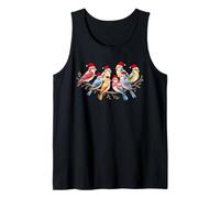 Cute Winter Birds on Branch Nature Lover Cozy Christmas Camiseta sin Mangas