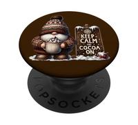 Cute Winter GNOME Love Pumpkin Spice Cocoa For Christmas PopSockets PopGrip Adhesivo
