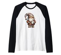 Cute Winter GNOME Love Pumpkin Spice Hot Cocoa For Christmas Camiseta Manga Raglan