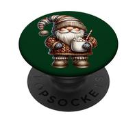 Cute Winter GNOME Love Pumpkin Spice Hot Cocoa For Christmas PopSockets PopGrip Adhesivo