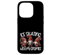 Cute Winter Gnomes For Xmas Ice Skating with My Gnomies Carcasa para iPhone 14 Pro