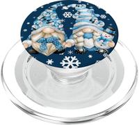 Cute Winter Gnomes with Snowflakes Snowball Decor & Snowman PopSockets PopGrip para MagSafe