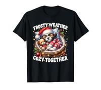 Cute Winter Sayings Christmas Vibes For Shih Tzu Lovers Camiseta
