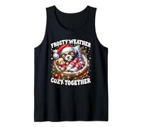 Cute Winter Sayings Christmas Vibes For Shih Tzu Lovers Camiseta sin Mangas
