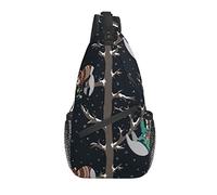 Cute Winter Sloth Climb The Tree Cross Chest Bag Diagonalmente Sling Backpack Crossbody Shoulder Bag Travel Senderismo Daypacks para Hombres y Mujeres