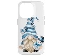 Cute Winter Vacation Family Christmas GNOME with Snowman Carcasa para iPhone 14 Pro