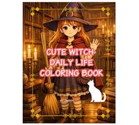 Cute Witch Daily Life Coloring Book: 31 Cozy and Magical Coloring Pages (Cute Witch Coloring Book)
