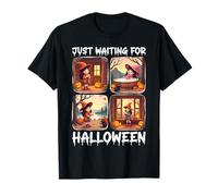 Cute Witch Just Waiting For Halloween Spooky Autumn Camiseta