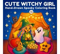 Cute Witchy Girl: Hand-Drawn Coloring Book for Adults and Teens - 40 Cozy & Spooky Scenes with Bold Lines for Stress Relief