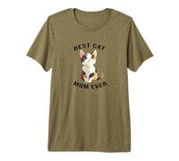 Cute Womens Girls Best Cat Mom Ever Mama Calico Cat Lover Camiseta Premium