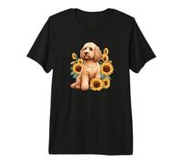 Cute Womens Girls Dog Lover Sunflowers Flowers Cockapoo Camiseta Premium