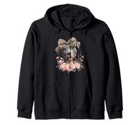 Cute Womens Girls Flowers Bow Cane Corso Puppy Lover Sudadera con Capucha