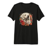 Cute Womens Girls Flowers Floral Great Pyrenees Lover Camiseta Premium