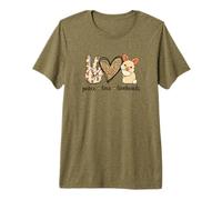 Cute Womens Girls Kawaii Peace Love Lionhead Rabbit Lover Camiseta Premium