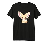 Cute Womens Girls Kids Anime Chibi Kawaii Fennec Fox Lover Camiseta Premium