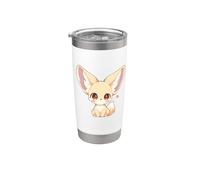Cute Womens Girls Kids Anime Chibi Kawaii Fennec Fox Lover Vaso térmico de acero inoxidable de doble pared