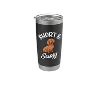 Cute Womens Girls Kids Doxie Short & Sassy Dachshund Lover Vaso térmico de acero inoxidable de doble pared