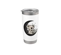 Cute Womens Girls Kids Kawaii Lunar Moon Space Koala Bear Vaso térmico de acero inoxidable de doble pared