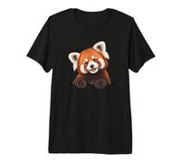Cute Womens Girls Kids Moms Peeking Pocket Red Panda Lover Camiseta Premium