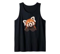 Cute Womens Girls Kids Moms Peeking Pocket Red Panda Lover Camiseta sin Mangas
