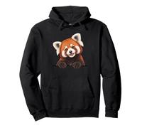 Cute Womens Girls Kids Moms Peeking Pocket Red Panda Lover Sudadera con Capucha